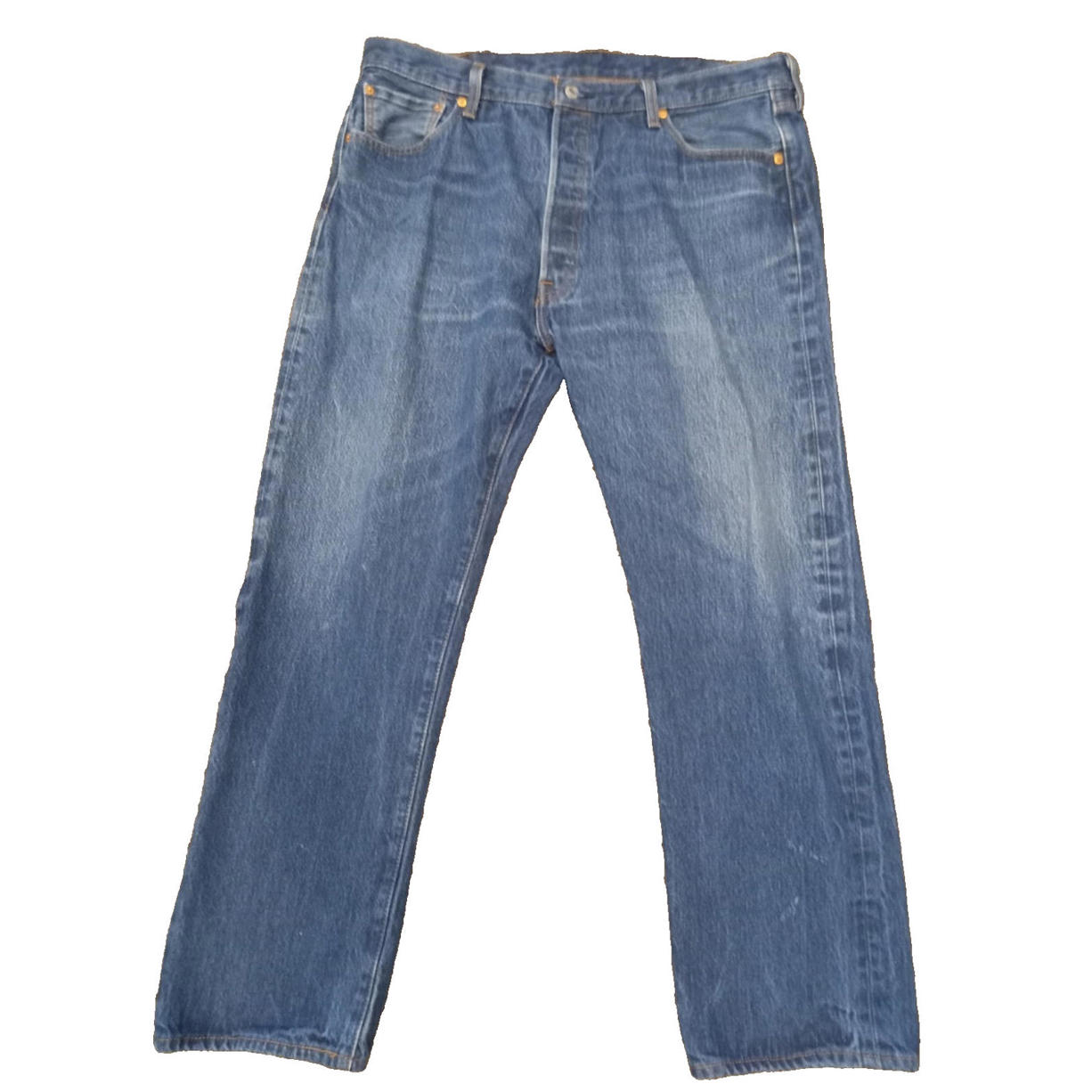 Levi's 501 Button Fly Jeans Men's 40x32 Medium Wash Blue Denim Straight Leg